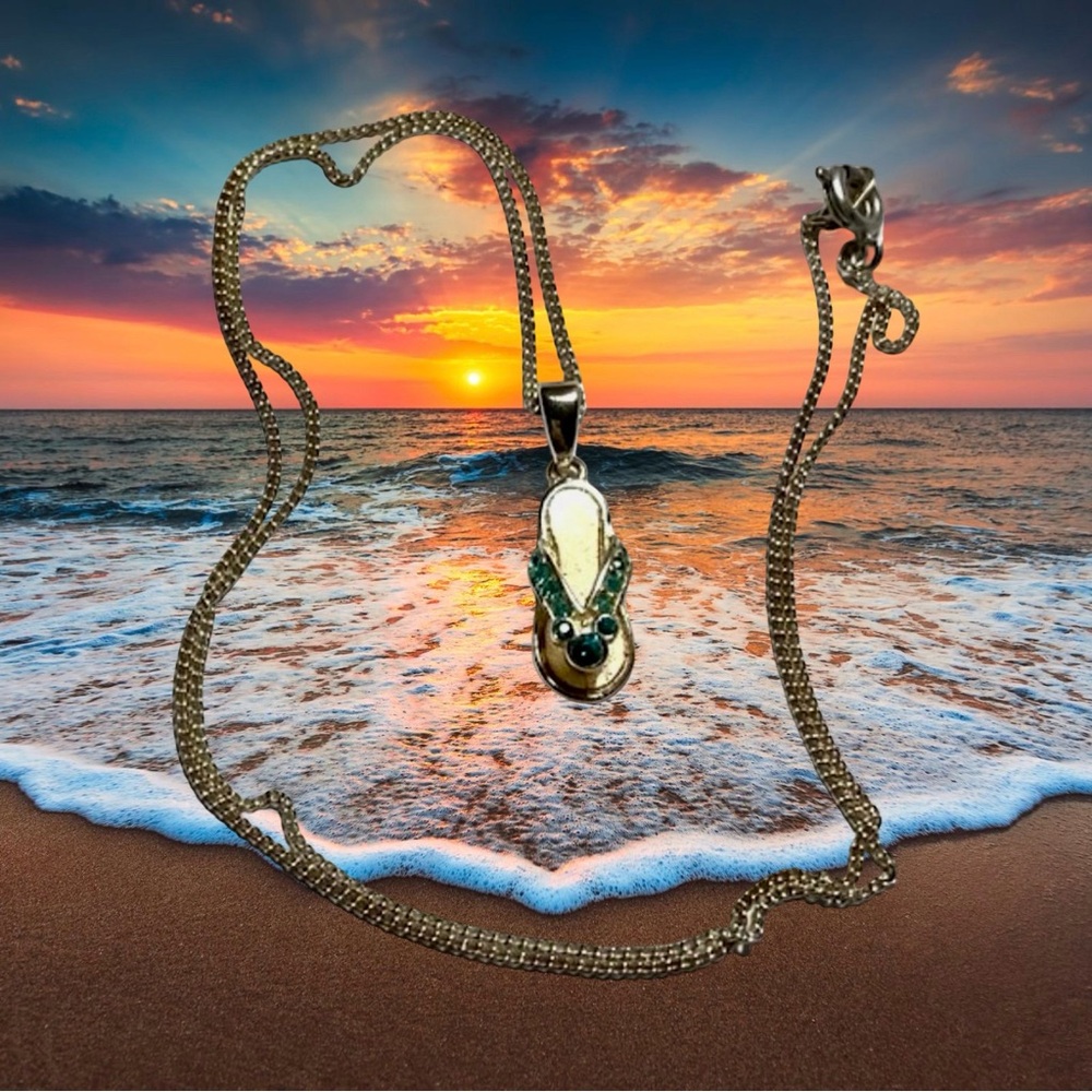 Disney Licensed Mickey Sandal Rhinestone Necklace